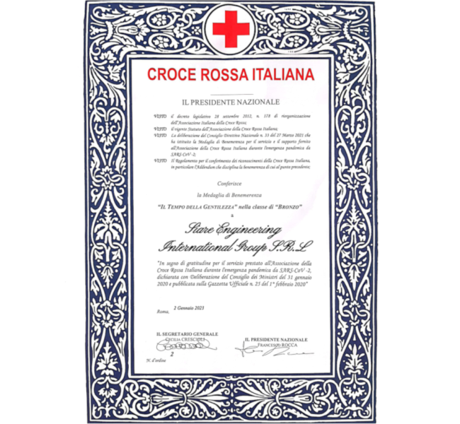 Il tempo della gentilezza, il riconoscimento speciale da parte della Croce Rossa Italiana